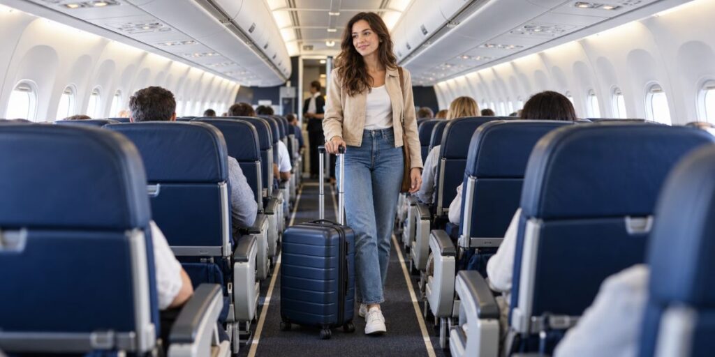 Traveller ready with a compact carry-on in Delta Airlines 